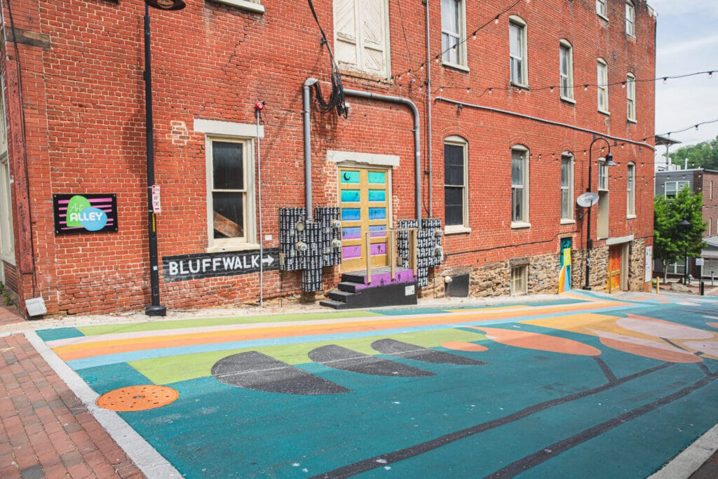 Public art on buildings in Downtown LYH