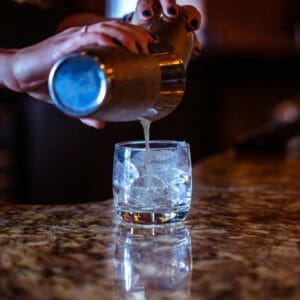 drink shaker pouring