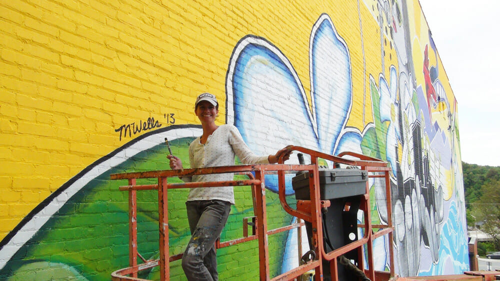 Artist Megan Wells in Lynchburg, Virginia