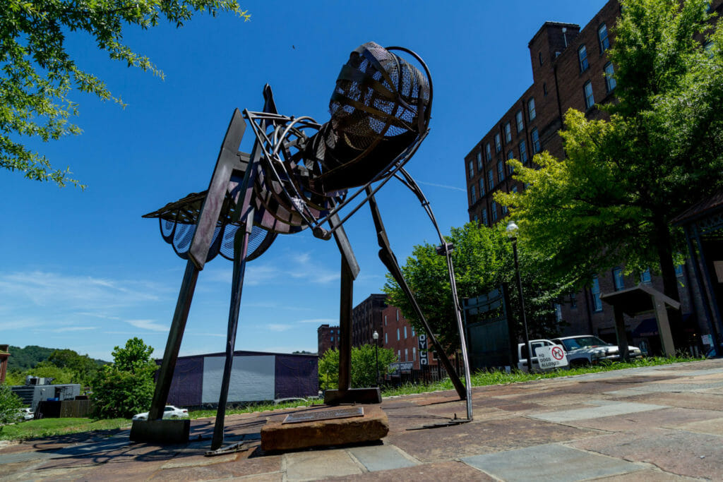 Amazement Square's bug sculpture