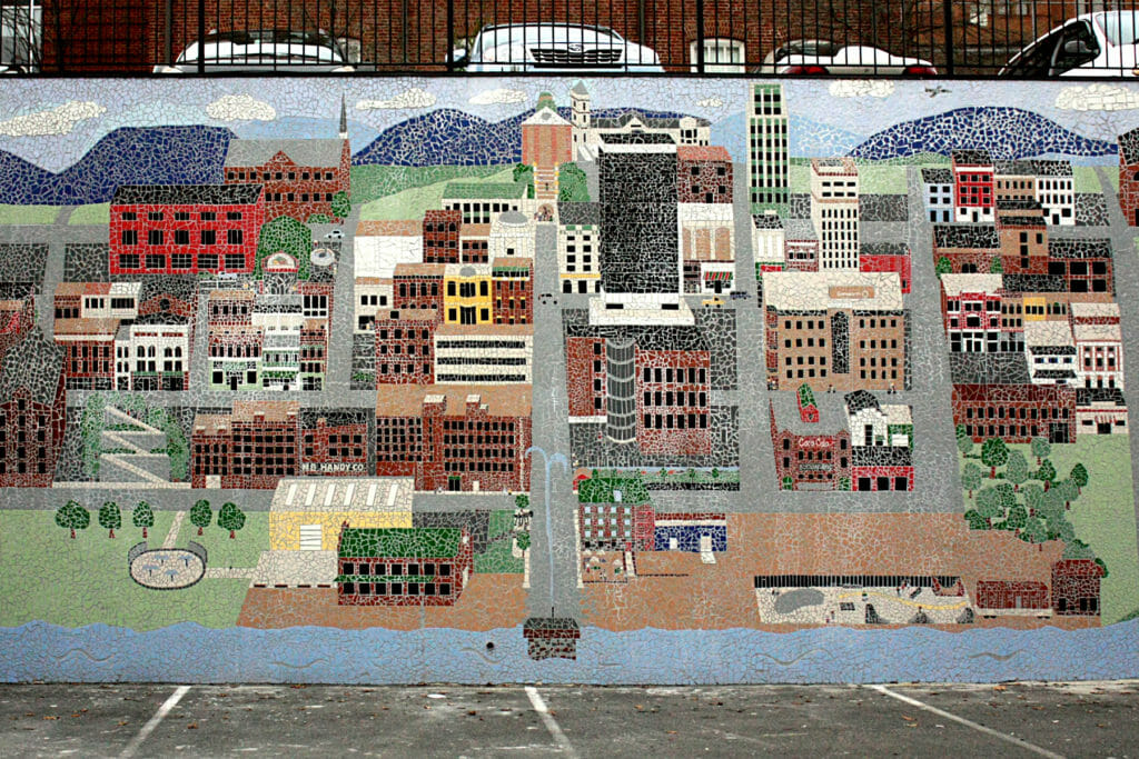 CityArts Mosaic Mural in Downtown Lynchburg, Virginia