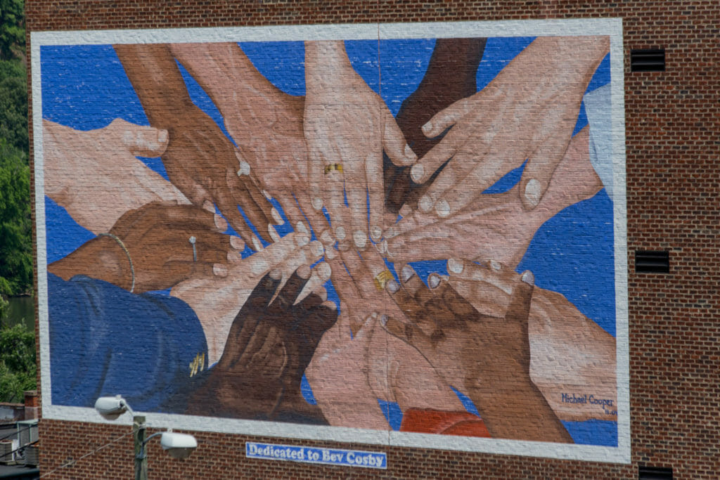 Working Together mural in Downtown Lynchburg, VA