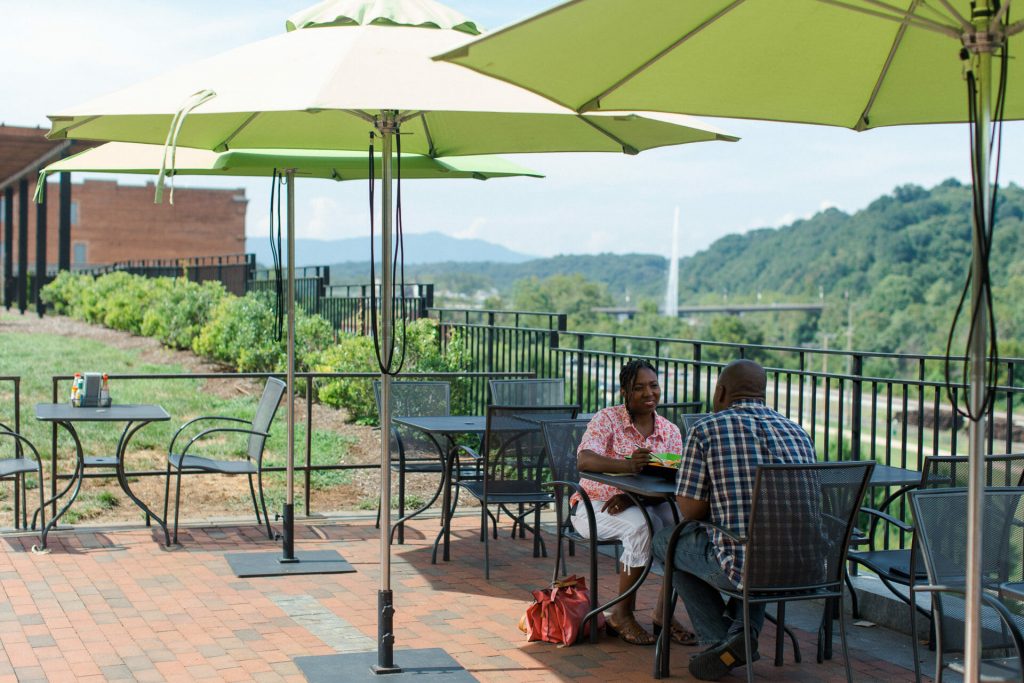River view dining in Lynchburg, Virginia