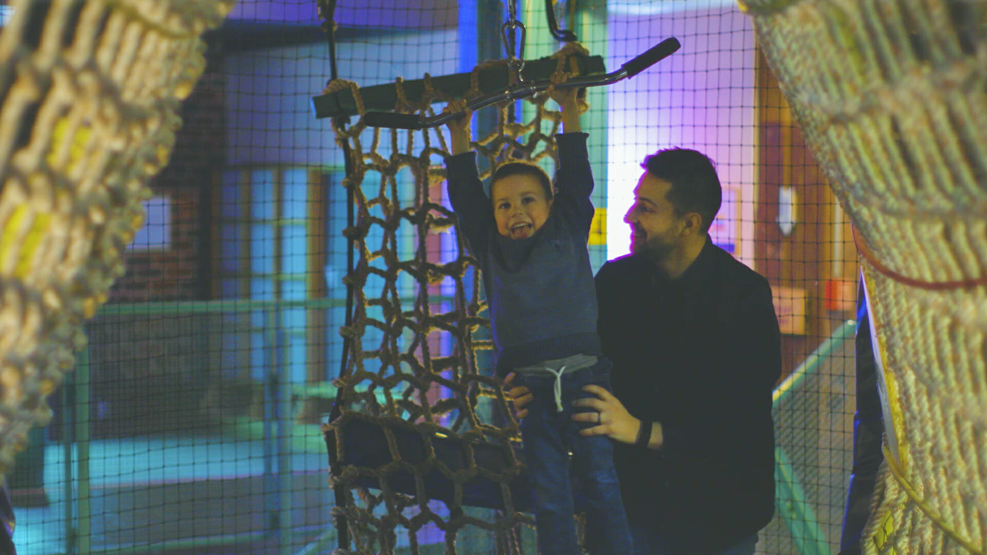 Zip line at Amazement Square in Lynchburg, VA