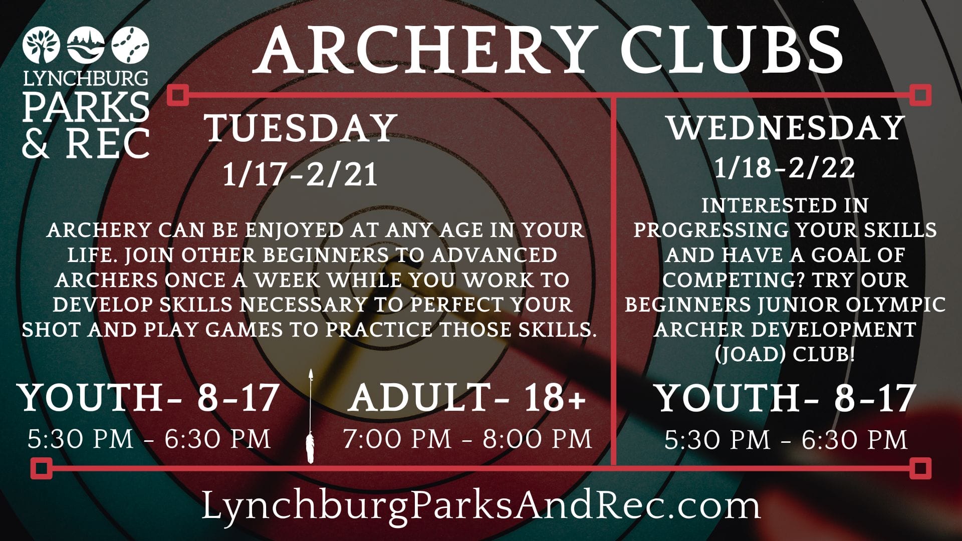 ADULT ARCHERY CLUB (session 1 begins) LYH Lynchburg Tourism