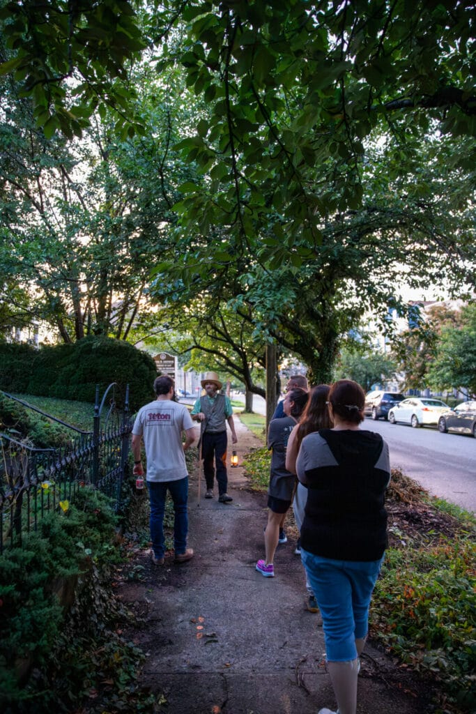 Greenery surrounding a walking tour