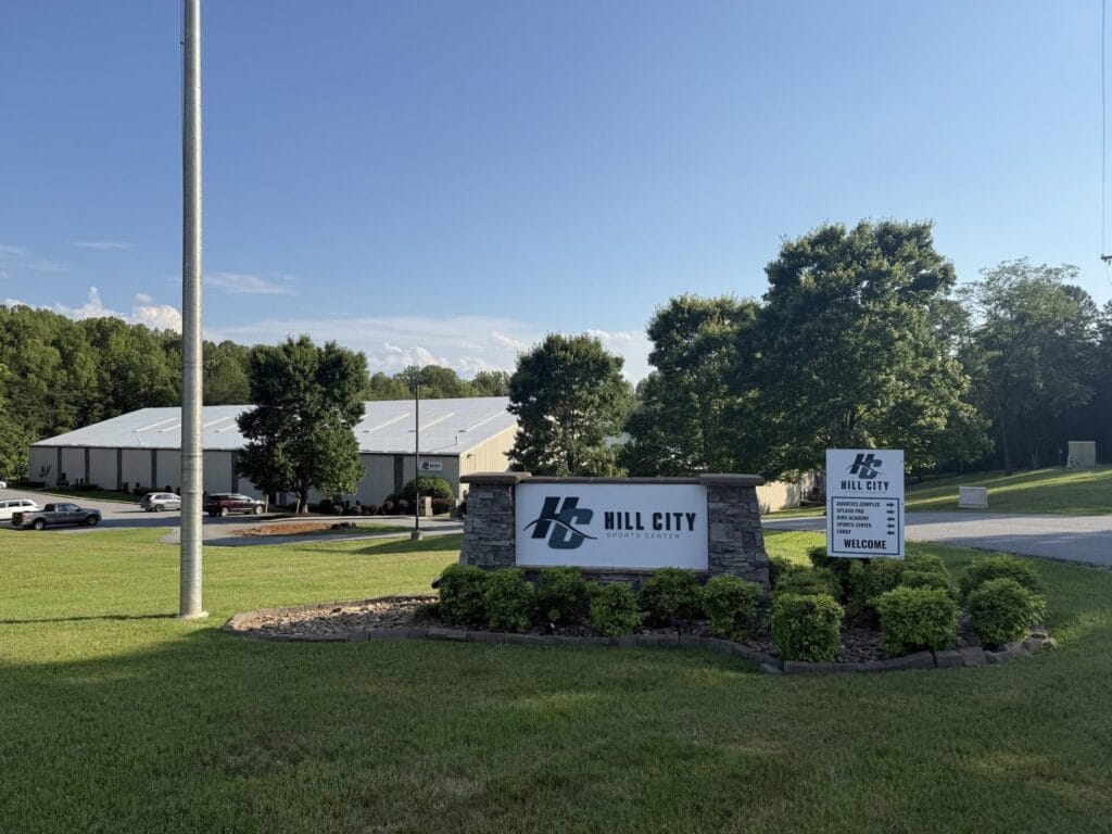 Exterior sign of Hill City Sports Center